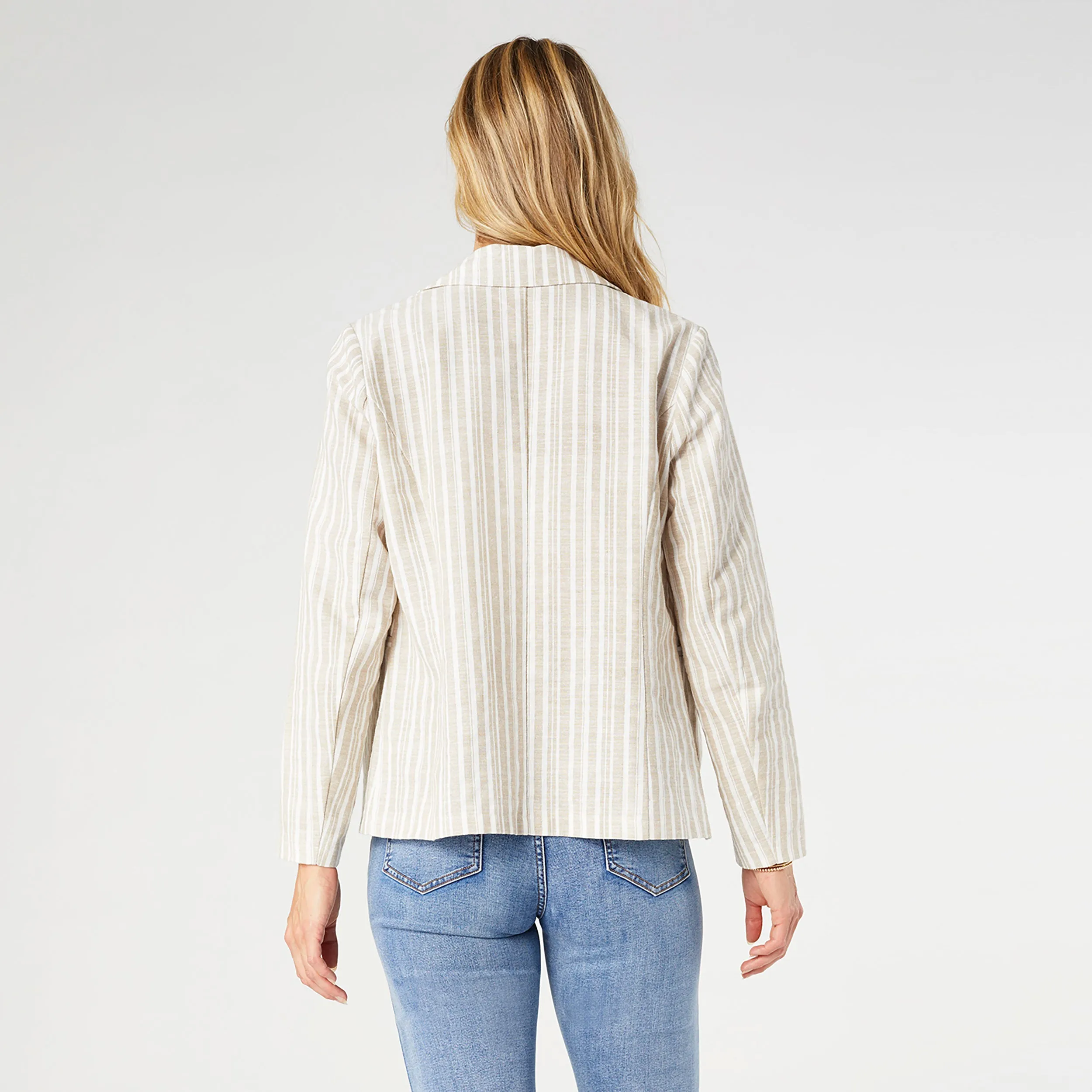 Sydney Striped Blazer - Natural Stripe