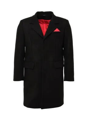 The Relco Classic Black Crombo Overcoat !