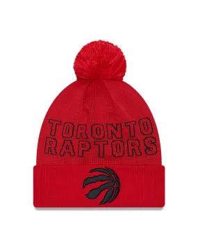 Toronto Raptors New Era NBA 2023 Draft Knit Pom Toque -Red