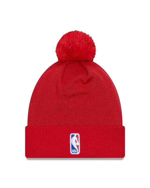 Toronto Raptors New Era NBA 2023 Draft Knit Pom Toque -Red