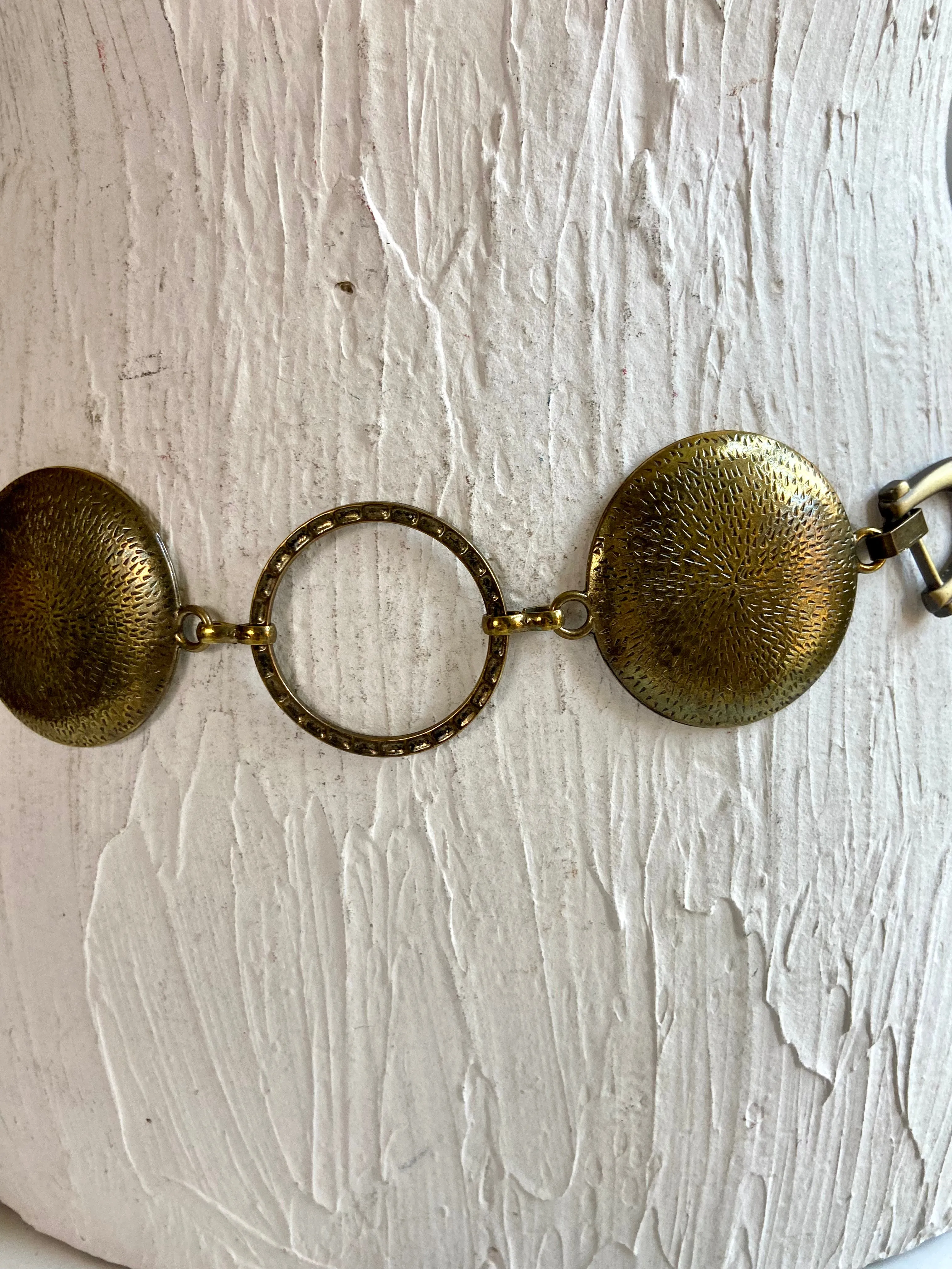 Vintage bronze chain belt