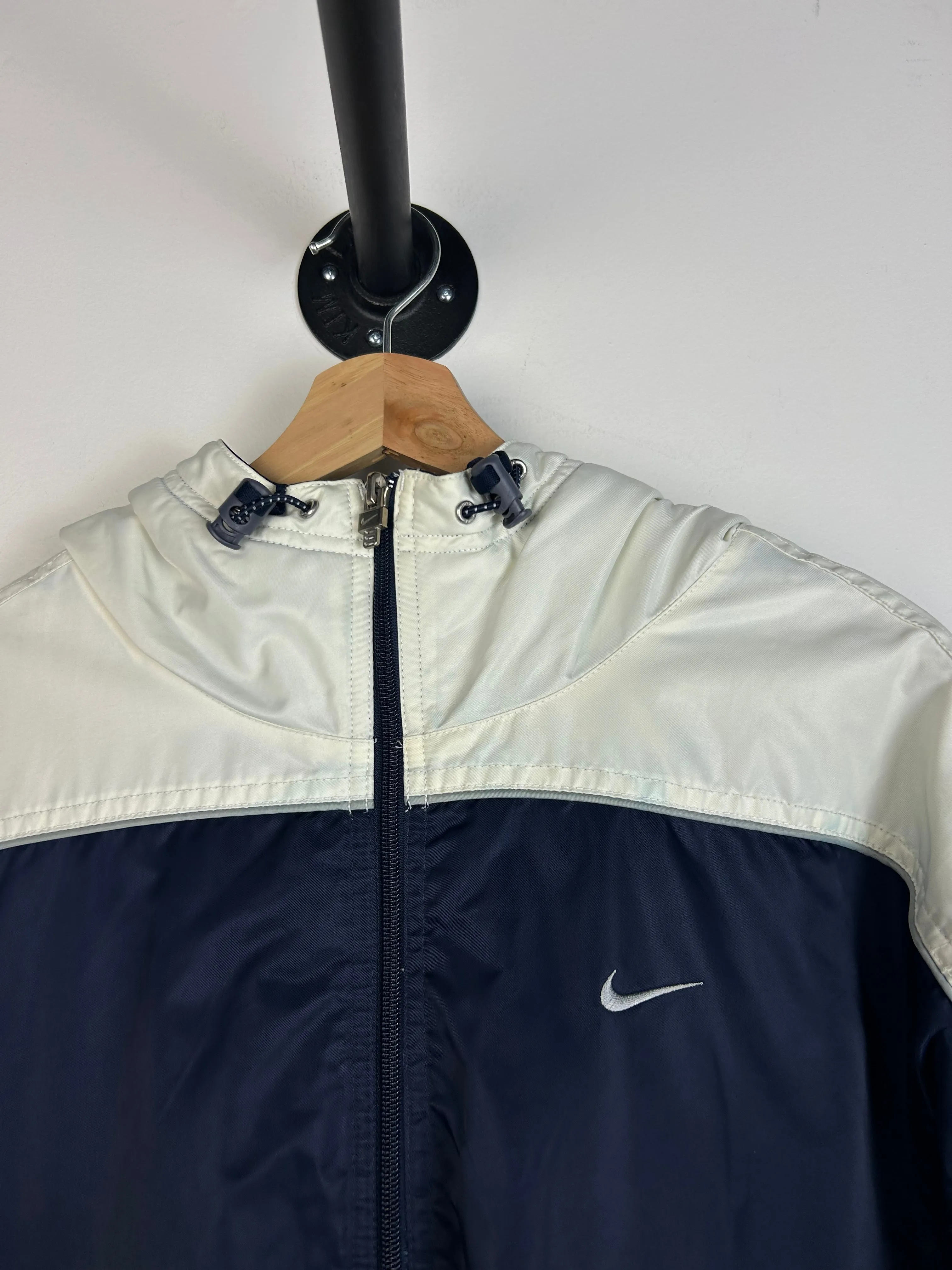 Vintage Y2K Nike Swoosh Navy Hooded Jacket