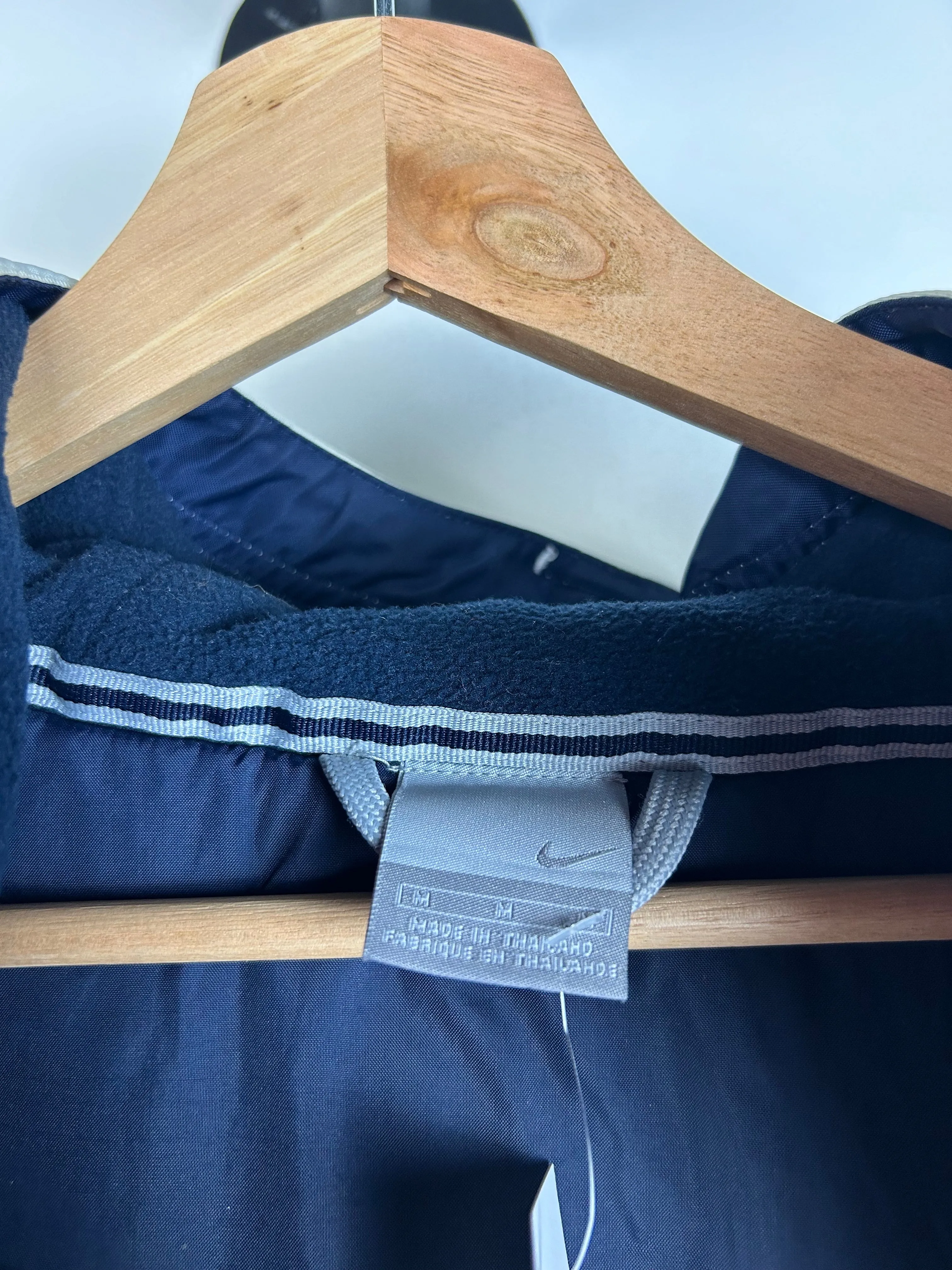 Vintage Y2K Nike Swoosh Navy Hooded Jacket