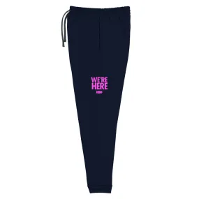 We're Here Logo Adult Fleece Joggers