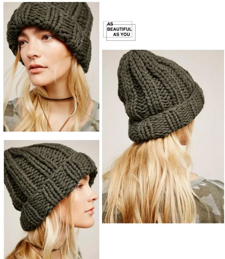 Winter Knit Solid Color Hat