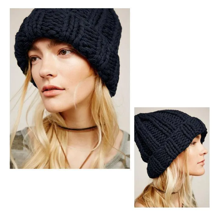 Winter Knit Solid Color Hat