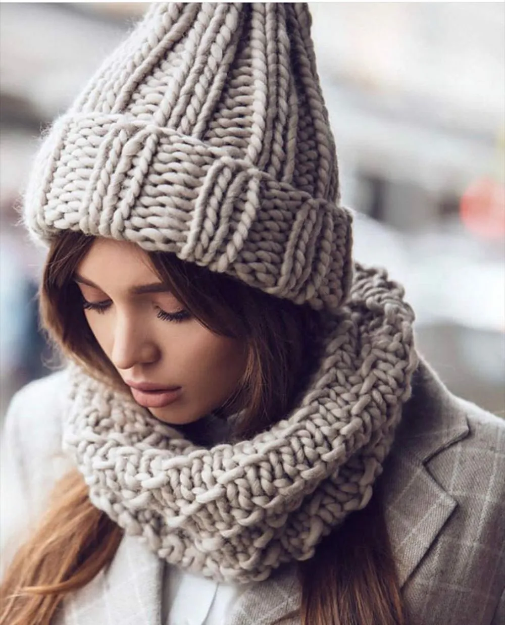 Winter Knit Solid Color Hat