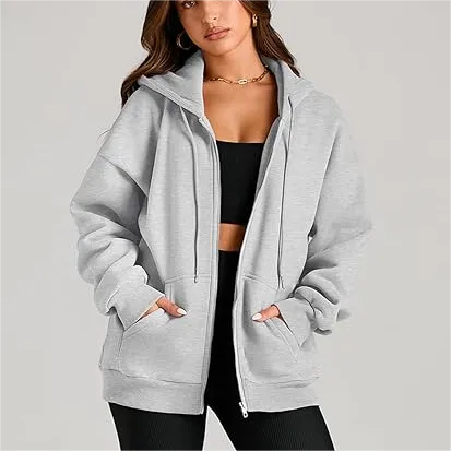 Women's Casual Drawstring Hoodie Jacket