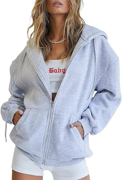 Women's Casual Drawstring Hoodie Jacket