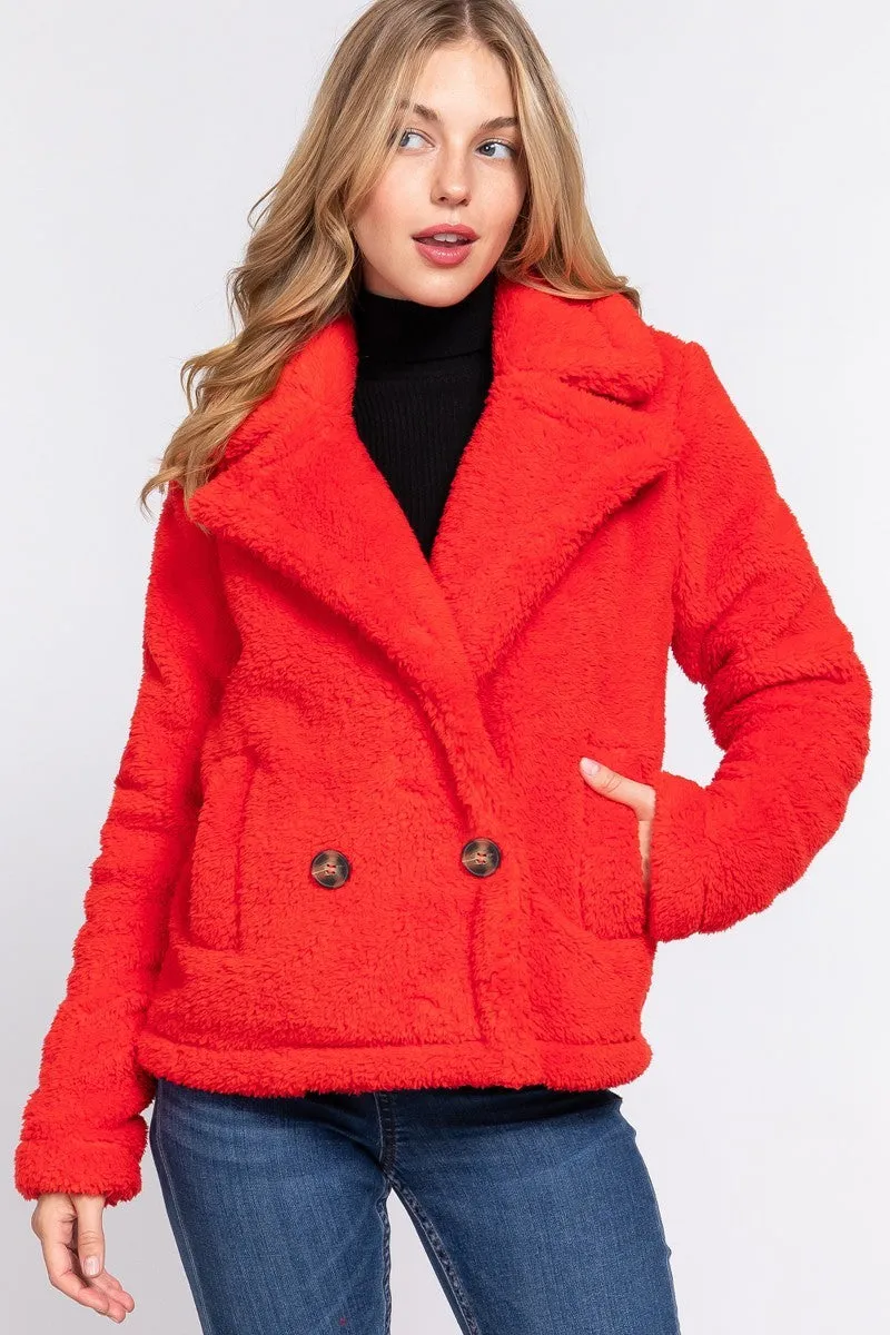Wrap Yourself in Luxury: Stylish Cozy Sherpa Jacket